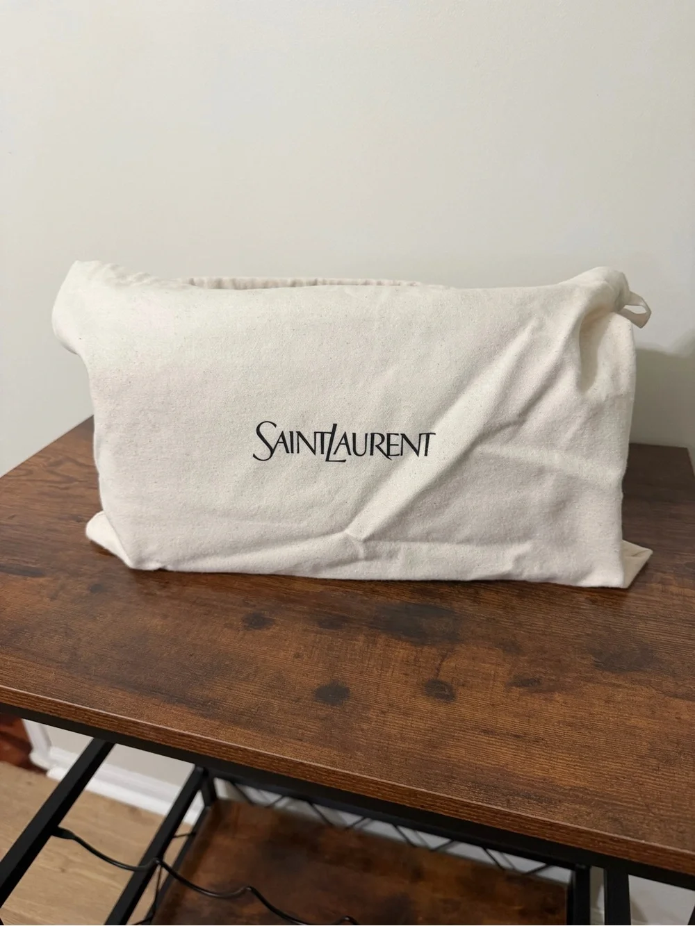 AUTHENTIC YSL Medium LouLou Lambskin Purse - Natural Tan